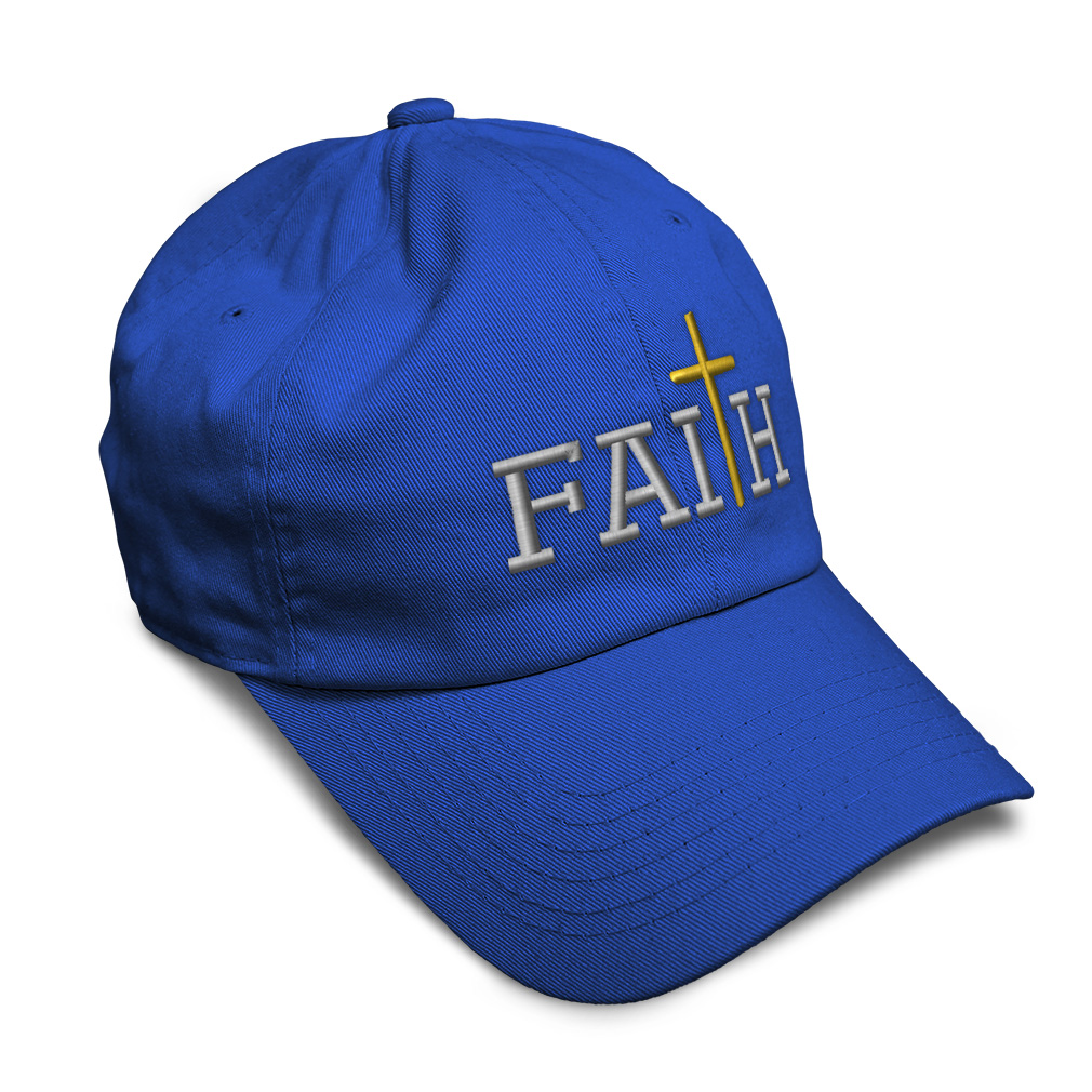 Soft Women Baseball Cap Faith A Embroidery Dad Hats for Men Buckle Closure - Picture 32 of 55