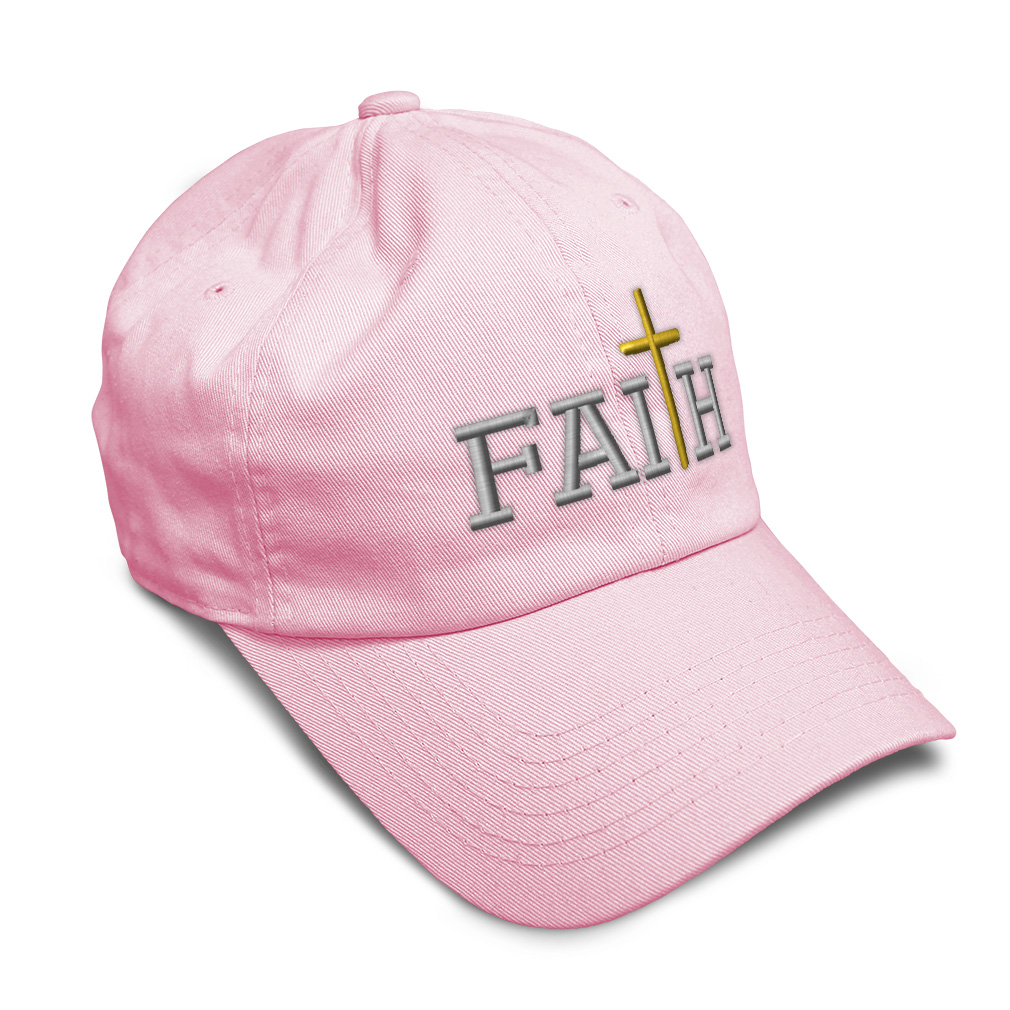 Soft Women Baseball Cap Faith A Embroidery Dad Hats for Men Buckle Closure - Picture 34 of 55