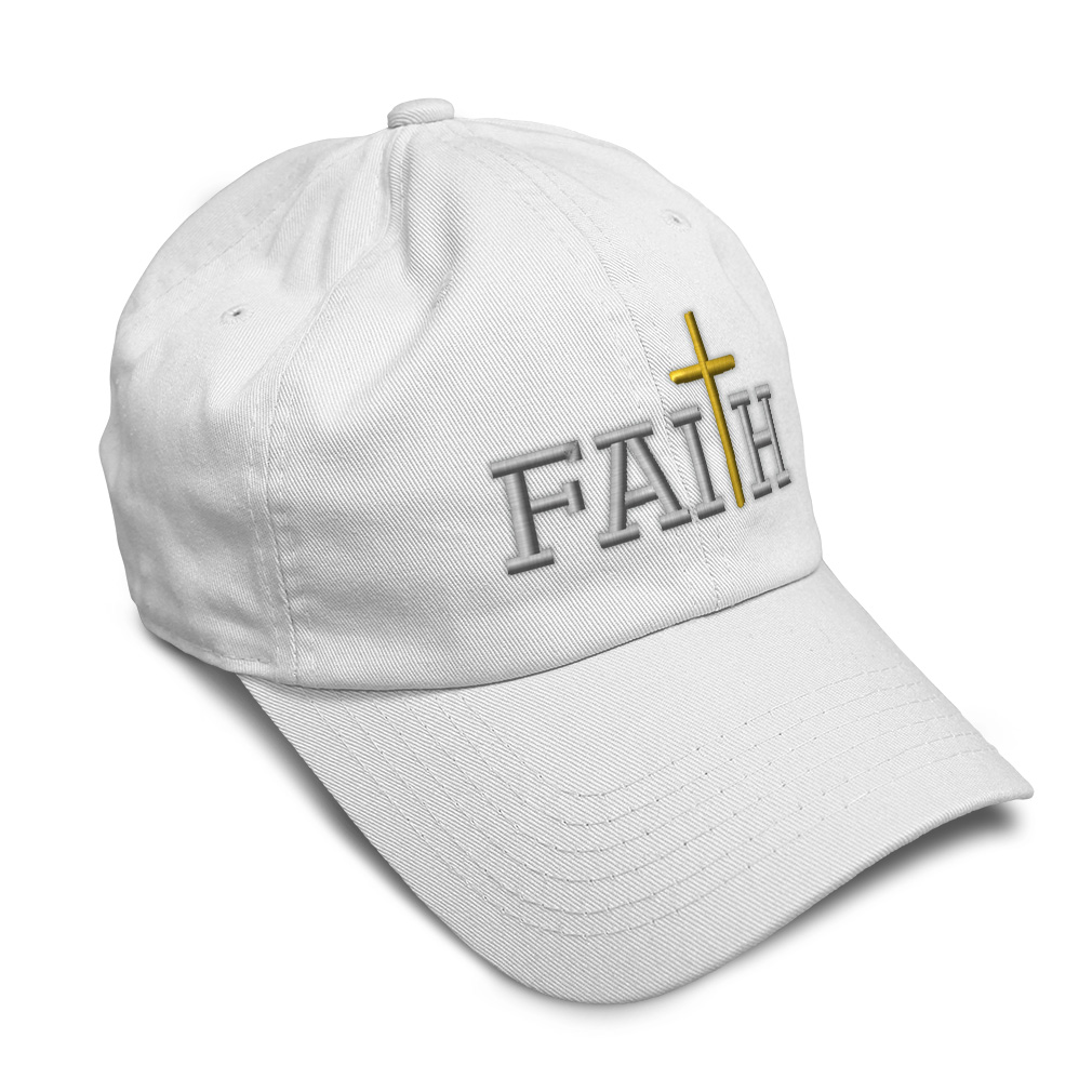 Soft Women Baseball Cap Faith A Embroidery Dad Hats for Men Buckle Closure - Picture 8 of 55