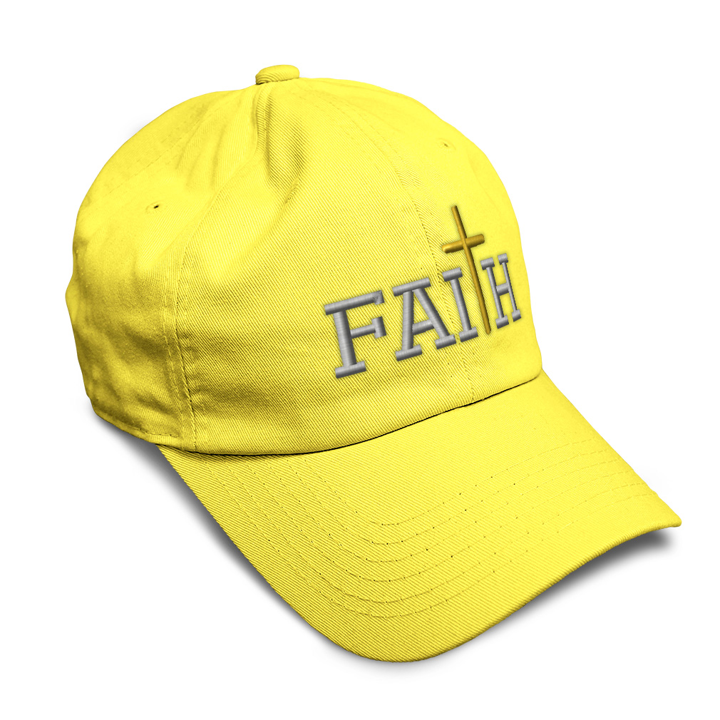 Soft Women Baseball Cap Faith A Embroidery Dad Hats for Men Buckle Closure - Picture 36 of 55