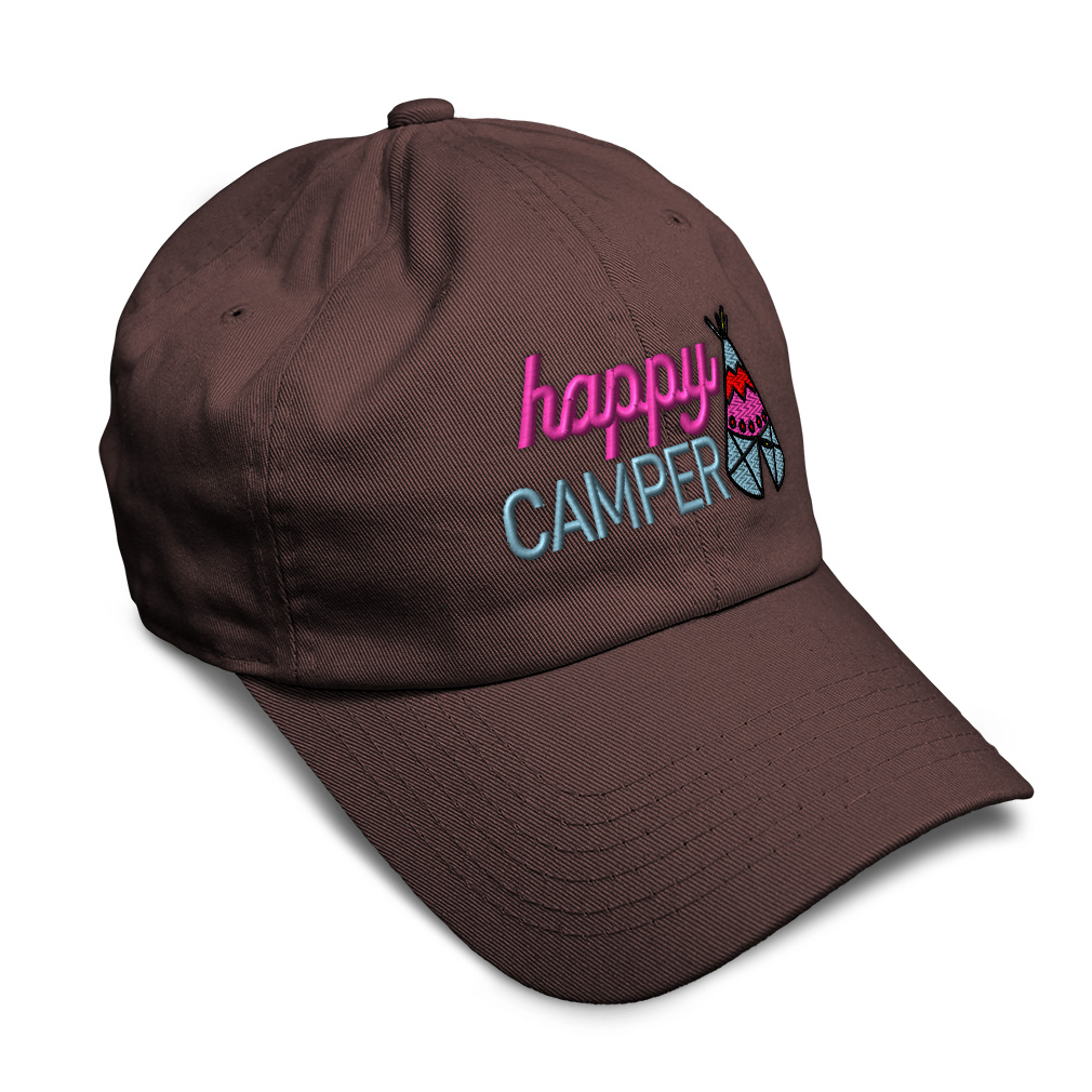 Soft Baseball Cap Happy Camper Style C 
