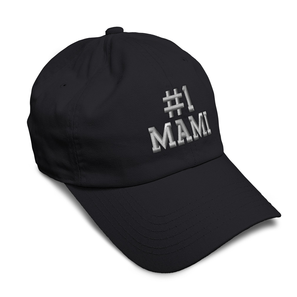 Twill Cotton Soft Women Baseball Cap Number #1 Mami Embroidery Dad Hats for Men - Picture 8 of 55