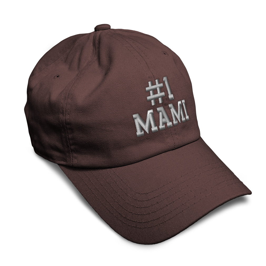 Twill Cotton Soft Women Baseball Cap Number #1 Mami Embroidery Dad Hats for Men - Picture 10 of 55