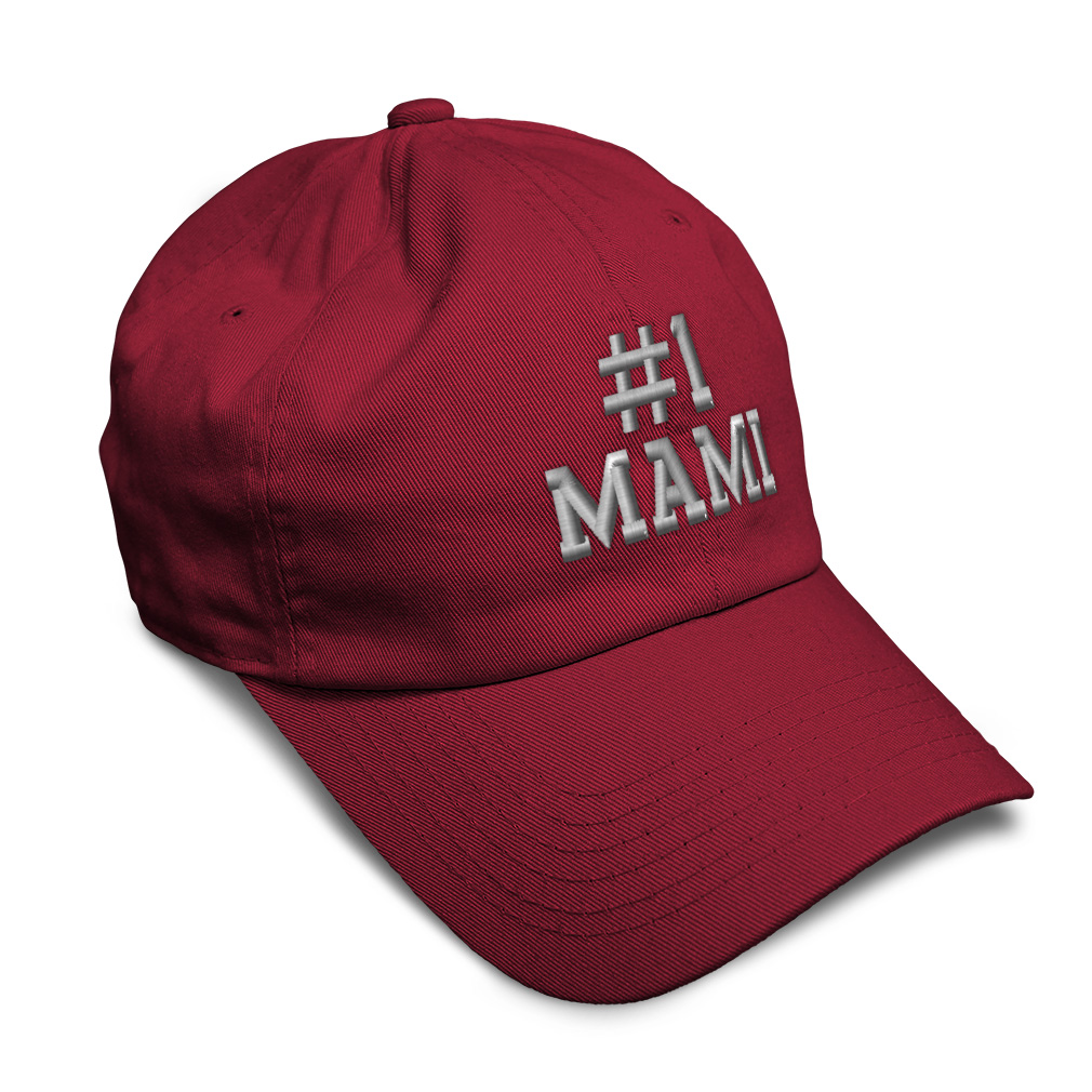 Twill Cotton Soft Women Baseball Cap Number #1 Mami Embroidery Dad Hats for Men - Picture 38 of 55