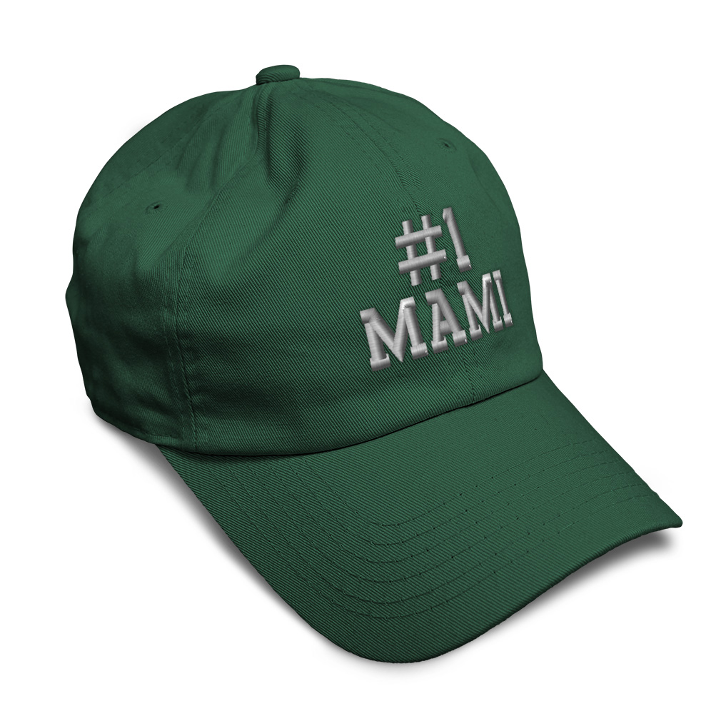 Twill Cotton Soft Women Baseball Cap Number #1 Mami Embroidery Dad Hats for Men - Picture 12 of 55