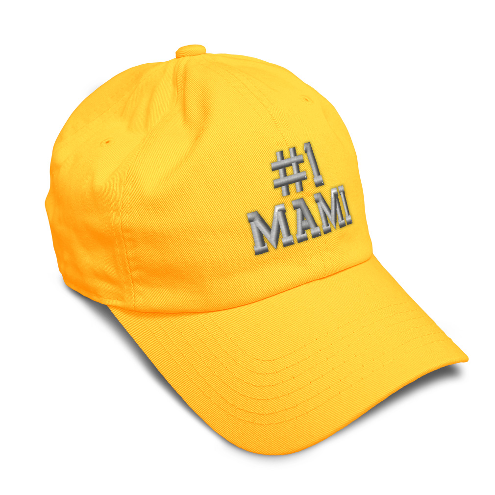 Twill Cotton Soft Women Baseball Cap Number #1 Mami Embroidery Dad Hats for Men - Picture 50 of 55