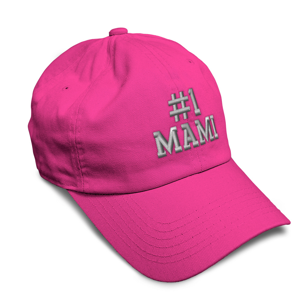 Twill Cotton Soft Women Baseball Cap Number #1 Mami Embroidery Dad Hats for Men - Picture 16 of 55