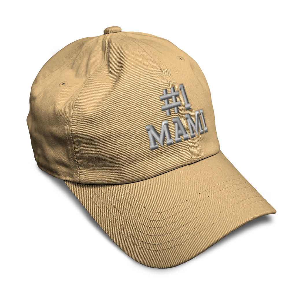 Twill Cotton Soft Women Baseball Cap Number #1 Mami Embroidery Dad Hats for Men - Picture 18 of 55