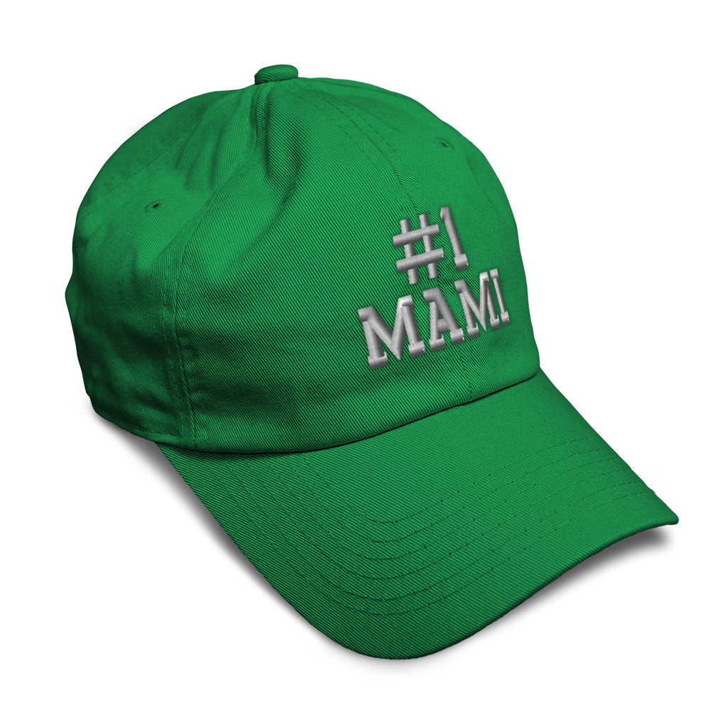Twill Cotton Soft Women Baseball Cap Number #1 Mami Embroidery Dad Hats for Men - Picture 20 of 55