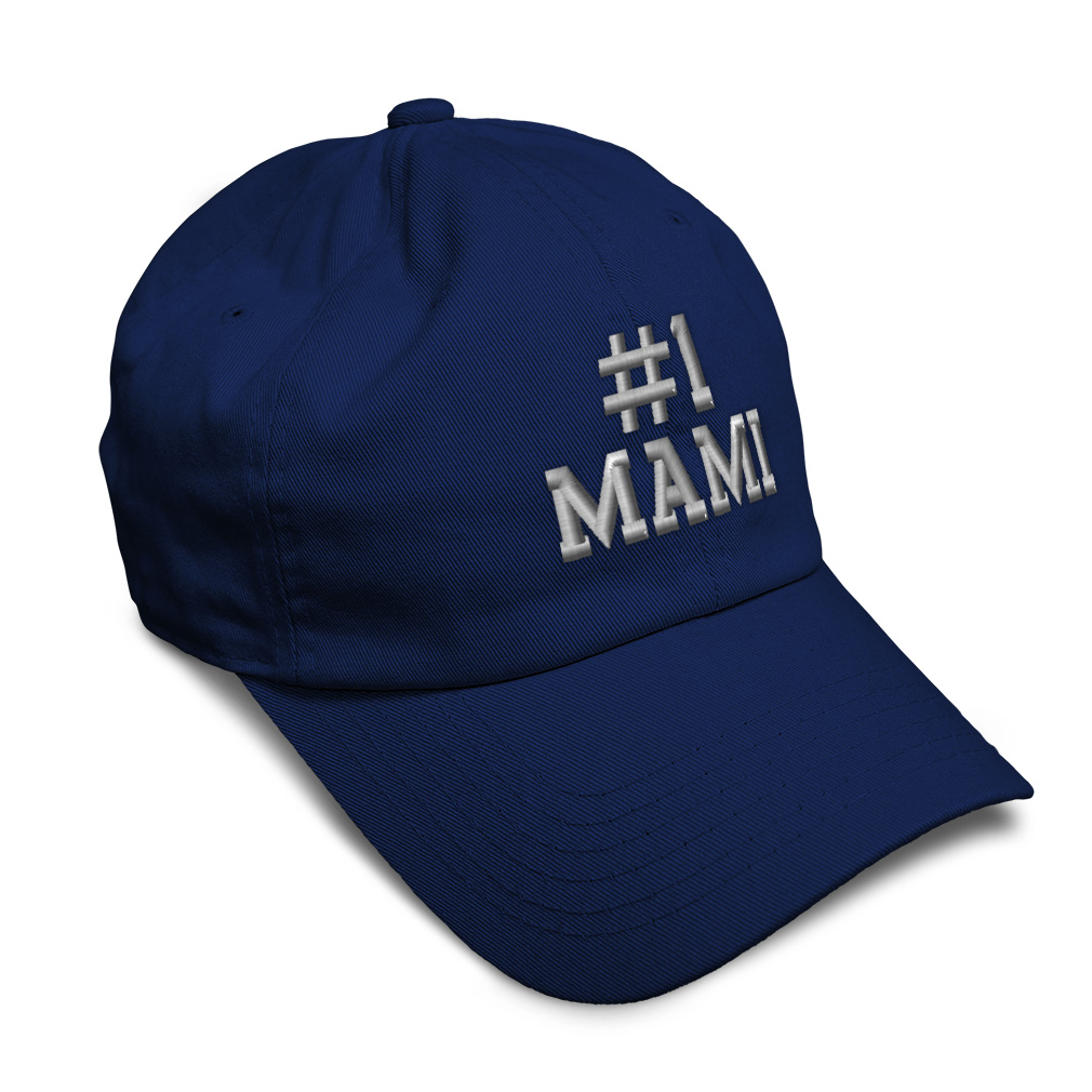 Twill Cotton Soft Women Baseball Cap Number #1 Mami Embroidery Dad Hats for Men - Picture 24 of 55