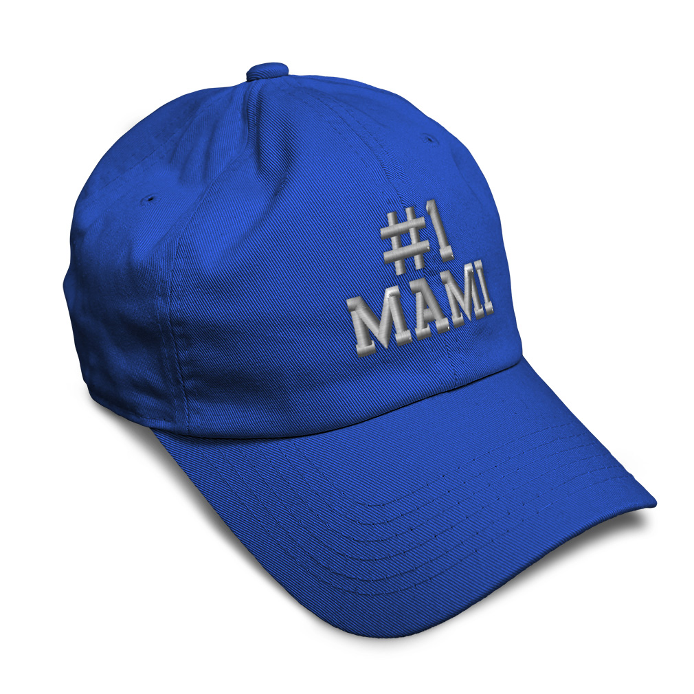 Twill Cotton Soft Women Baseball Cap Number #1 Mami Embroidery Dad Hats for Men - Picture 32 of 55