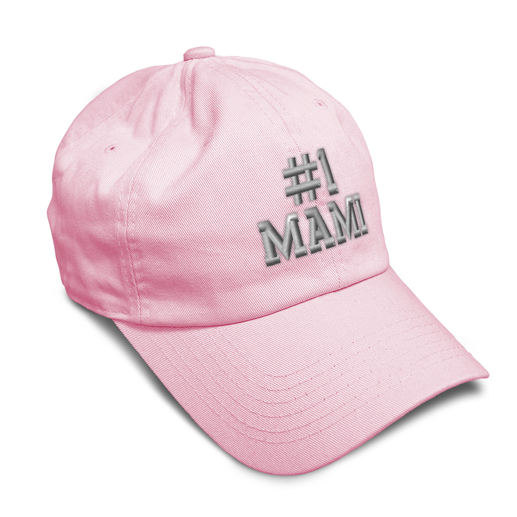 Twill Cotton Soft Women Baseball Cap Number #1 Mami Embroidery Dad Hats for Men - Picture 34 of 55