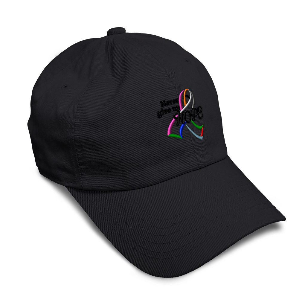 Soft Women Baseball Cap Color Cancer Ribbon Hope Embroidery Dad Hats for Men - Picture 8 of 55