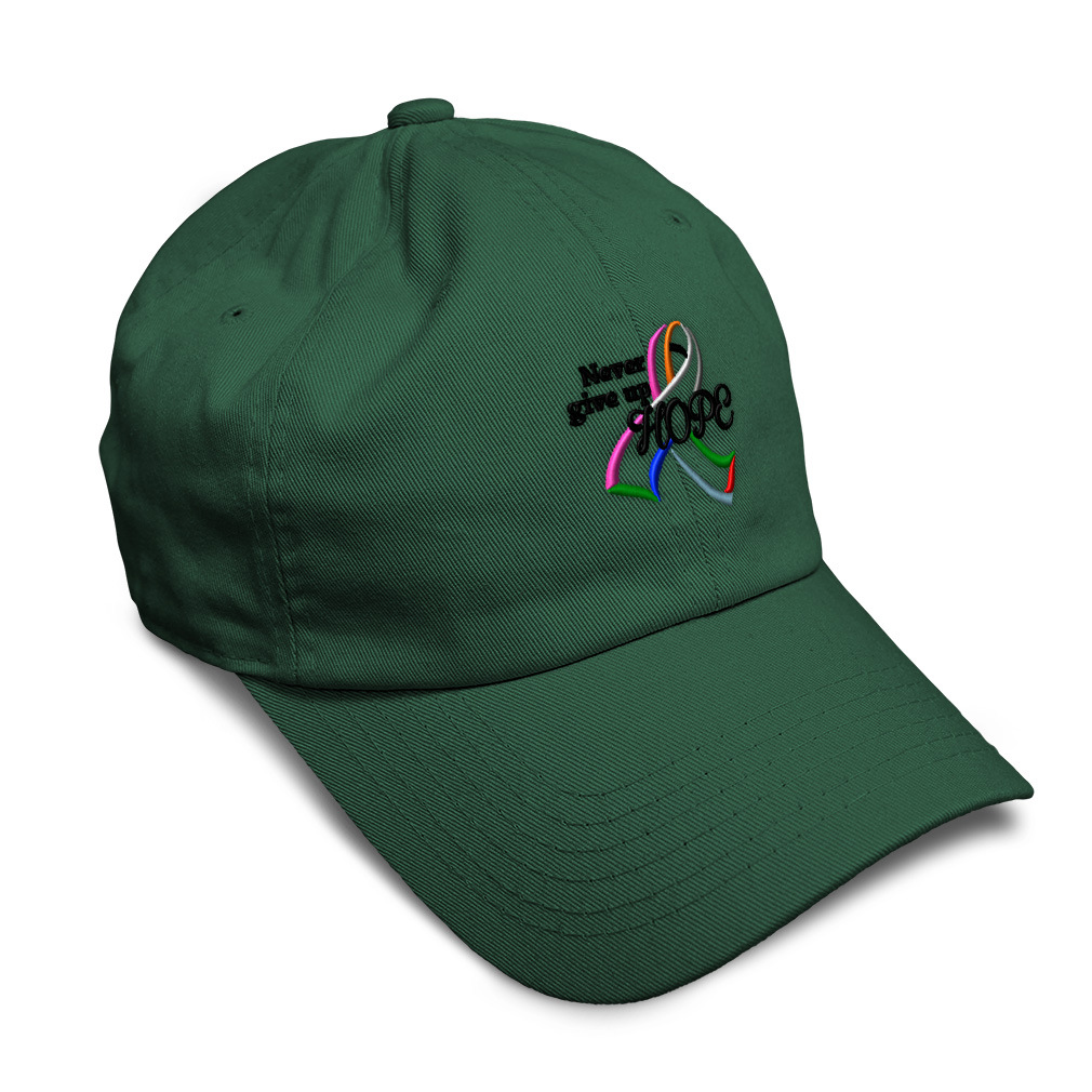 Soft Women Baseball Cap Color Cancer Ribbon Hope Embroidery Dad Hats for Men - Picture 12 of 55