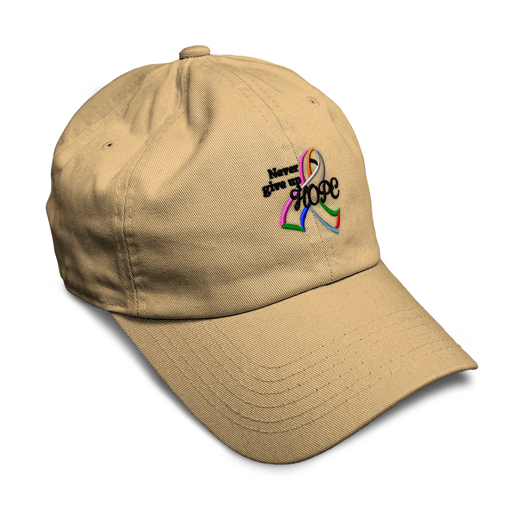 Soft Women Baseball Cap Color Cancer Ribbon Hope Embroidery Dad Hats for Men - Picture 18 of 55