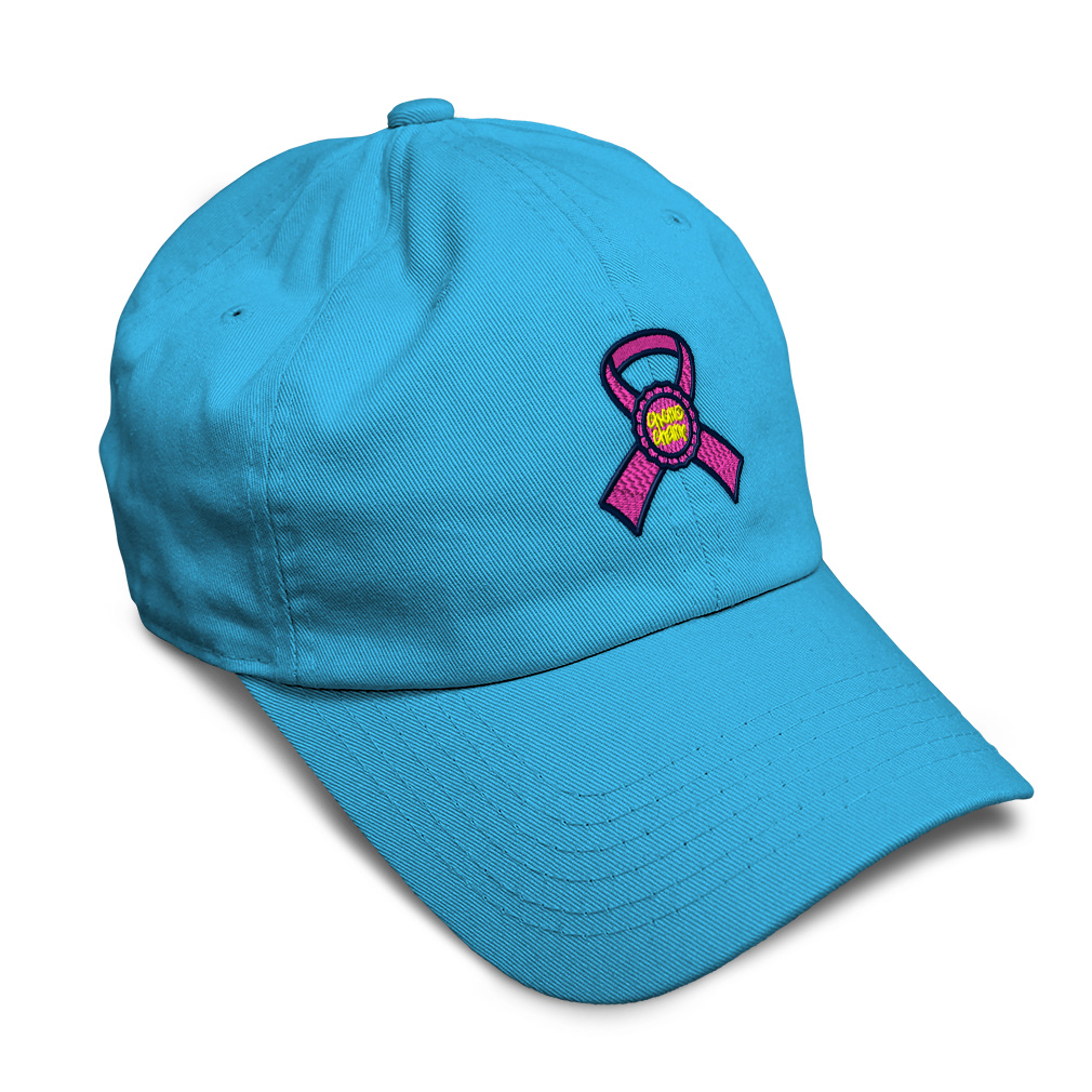 Soft Women Baseball Cap Cancer Chemo Champ Ribbon Embroidery Dad Hats for Men - Picture 42 of 55