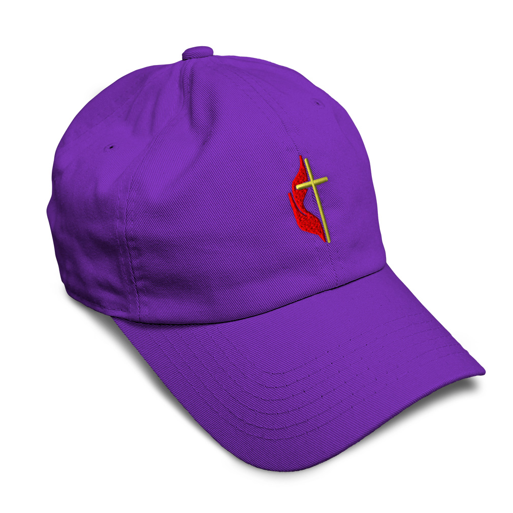 Soft Women Baseball Cap Methodist Embroidery Dad Hats for Men Buckle Closure - Picture 28 of 55