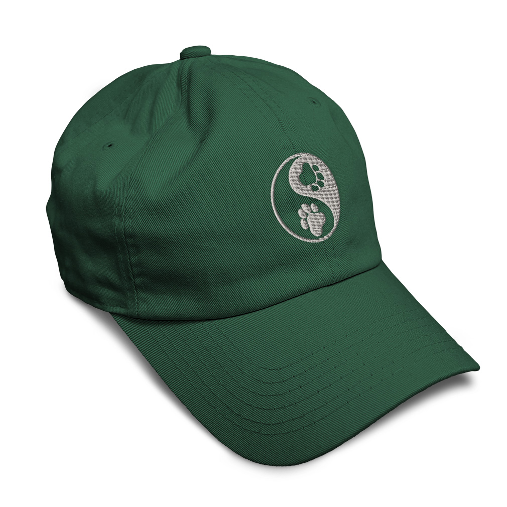 Soft Women Baseball Cap Yin Yang Dog Paw Silver Embroidery Dad Hats for Men - Picture 12 of 55