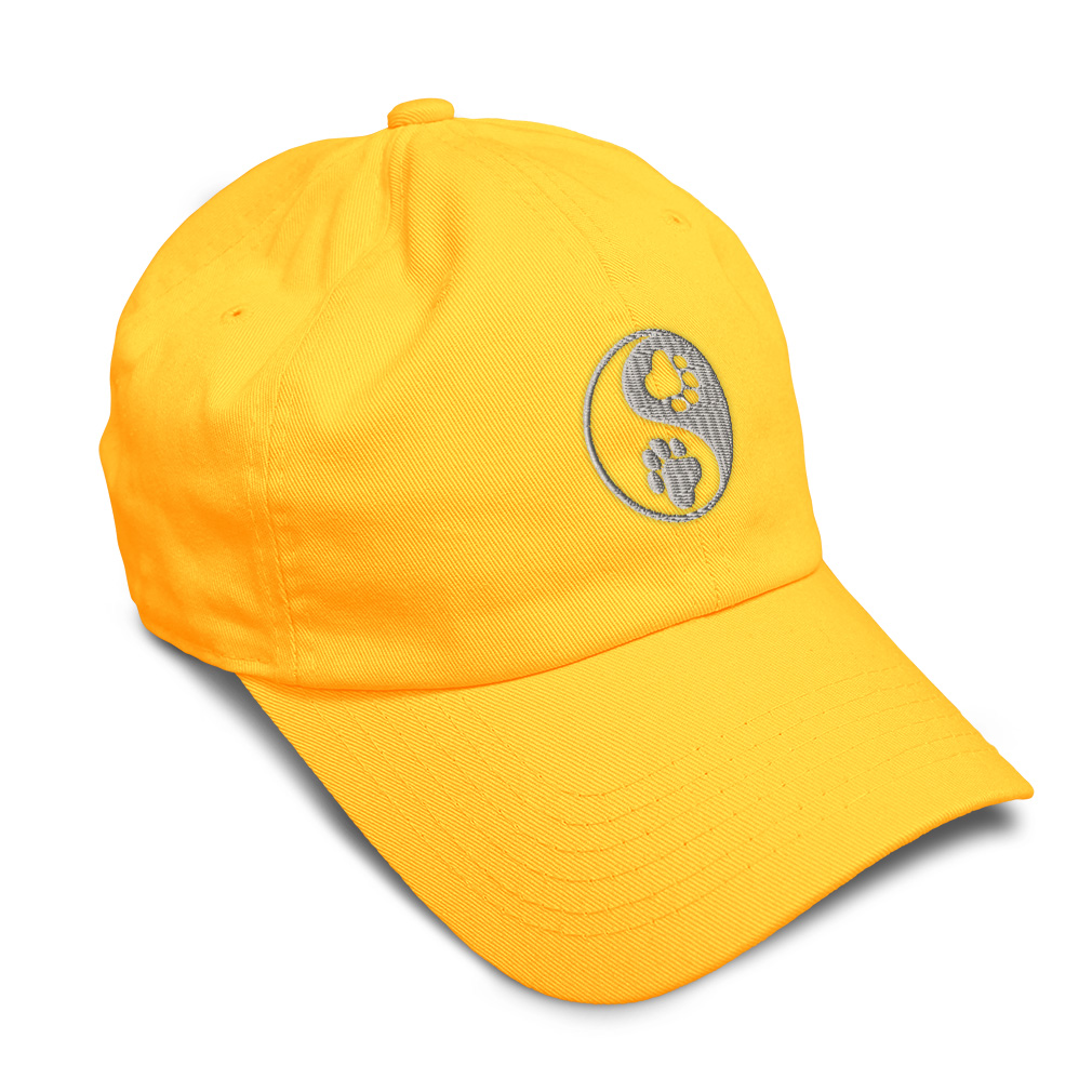 Soft Women Baseball Cap Yin Yang Dog Paw Silver Embroidery Dad Hats for Men - Picture 50 of 55