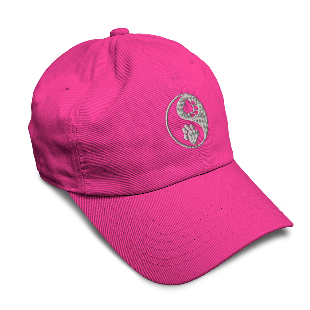 Soft Women Baseball Cap Yin Yang Dog Paw Silver Embroidery Dad Hats for Men - Picture 16 of 55