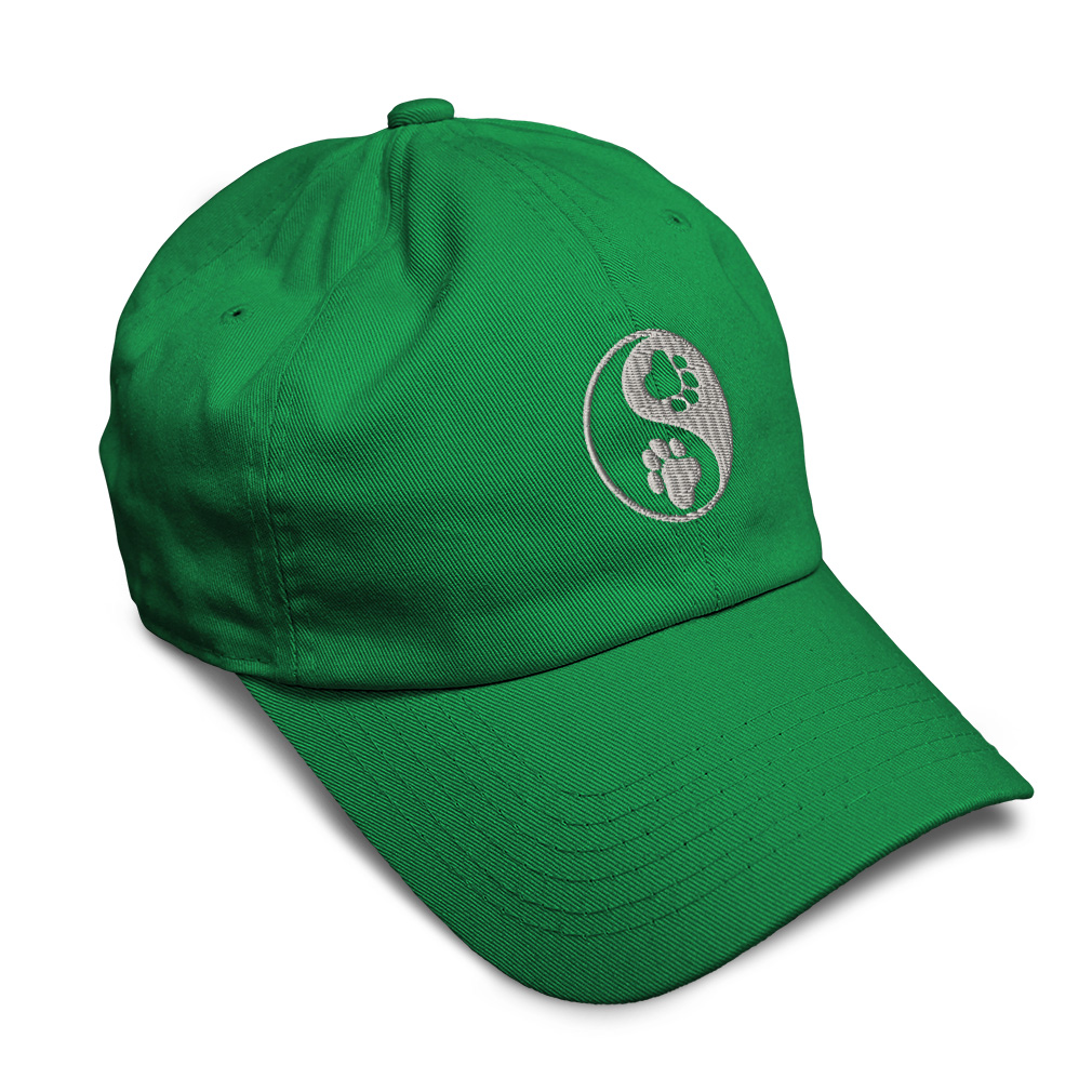 Soft Women Baseball Cap Yin Yang Dog Paw Silver Embroidery Dad Hats for Men - Picture 20 of 55