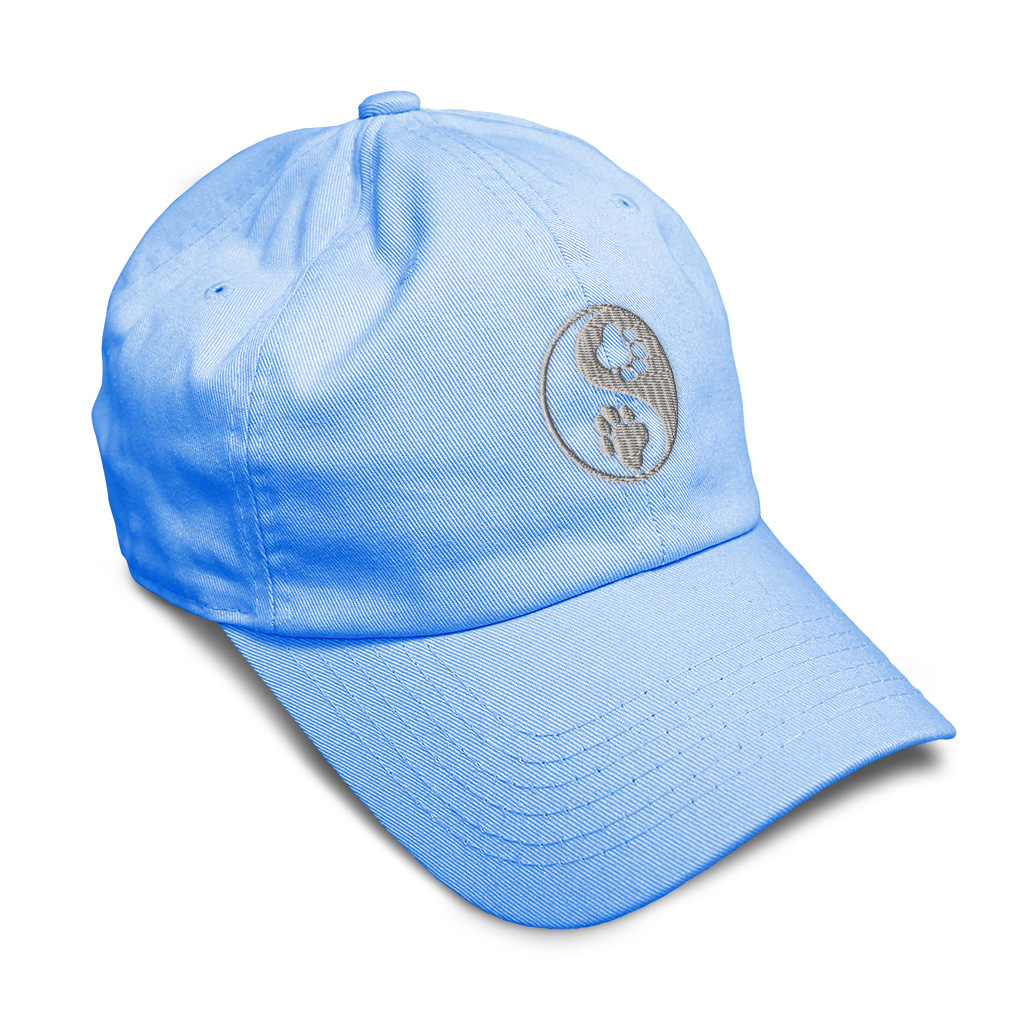 Soft Women Baseball Cap Yin Yang Dog Paw Silver Embroidery Dad Hats for Men - Picture 22 of 55