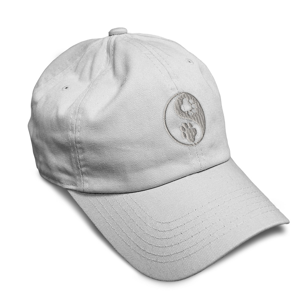 Soft Women Baseball Cap Yin Yang Dog Paw Silver Embroidery Dad Hats for Men - Picture 8 of 55