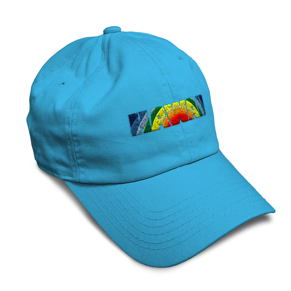 Soft Women Baseball Cap Hawaii Beach Rainbow Embroidery Dad Hats for Men - Picture 42 of 55