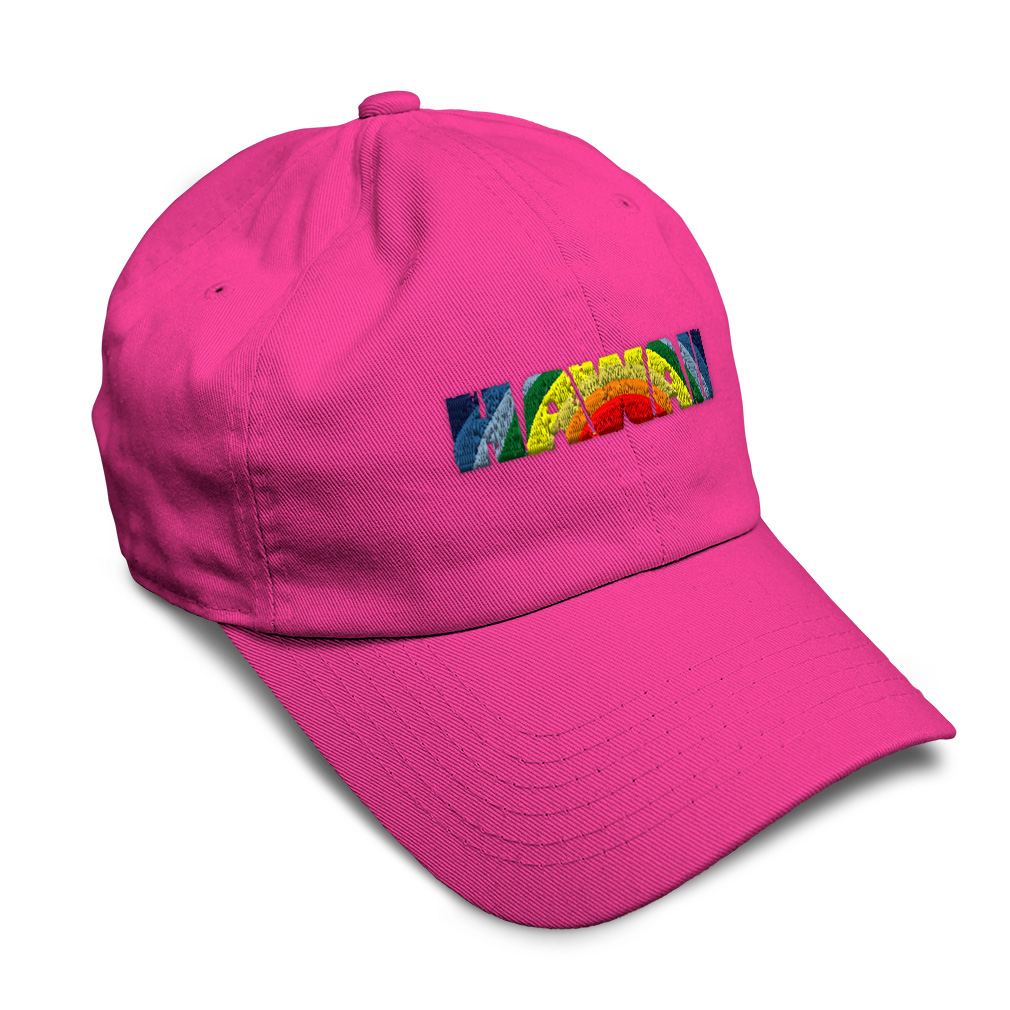 Soft Women Baseball Cap Hawaii Beach Rainbow Embroidery Dad Hats for Men - Picture 16 of 55