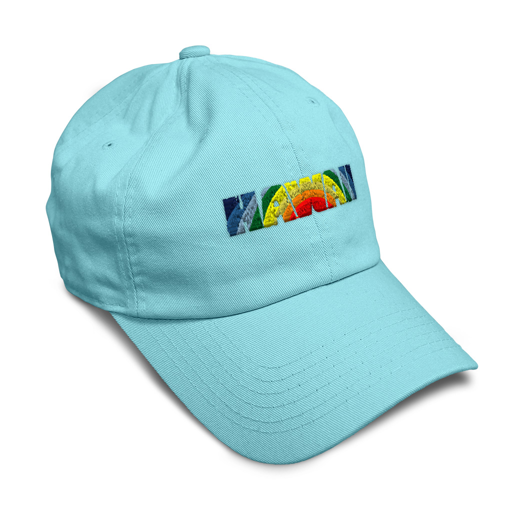 Soft Women Baseball Cap Hawaii Beach Rainbow Embroidery Dad Hats for Men - Picture 48 of 55