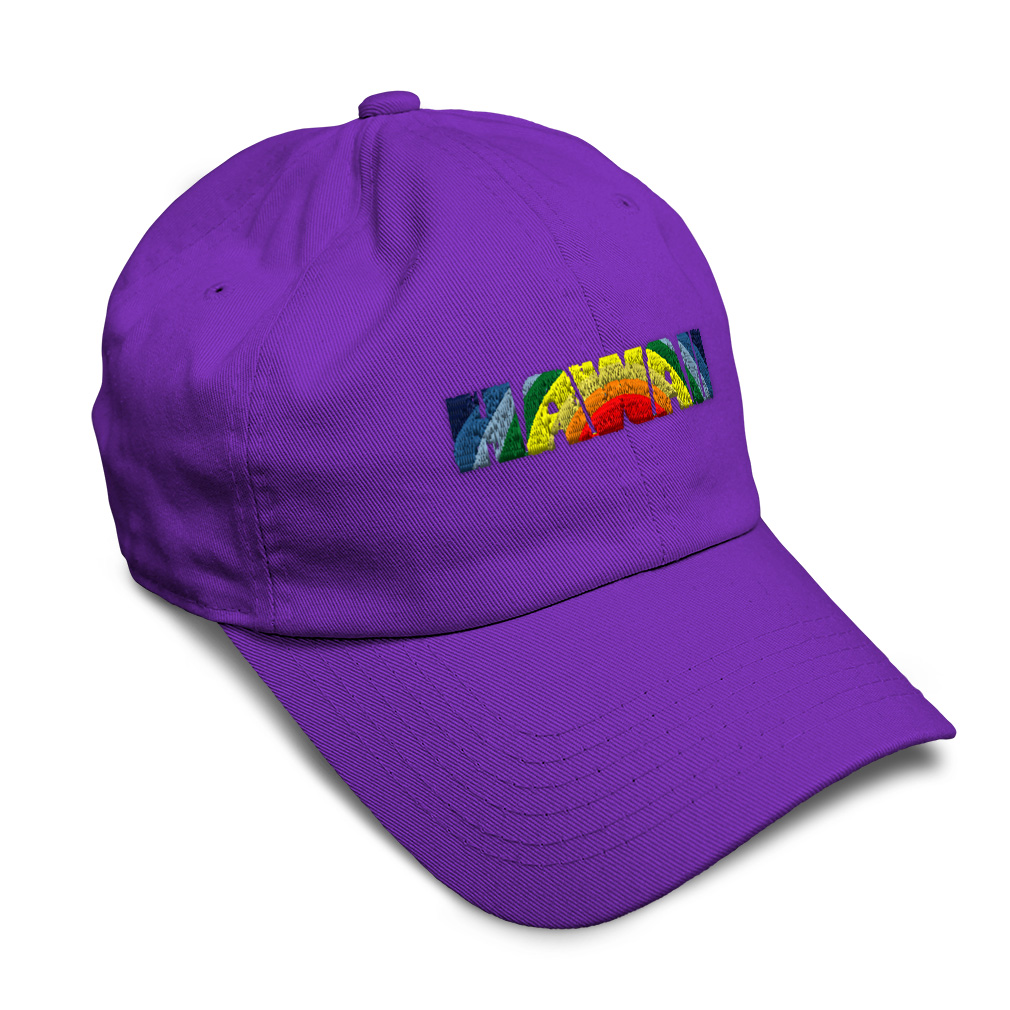 Soft Women Baseball Cap Hawaii Beach Rainbow Embroidery Dad Hats for Men - Picture 28 of 55