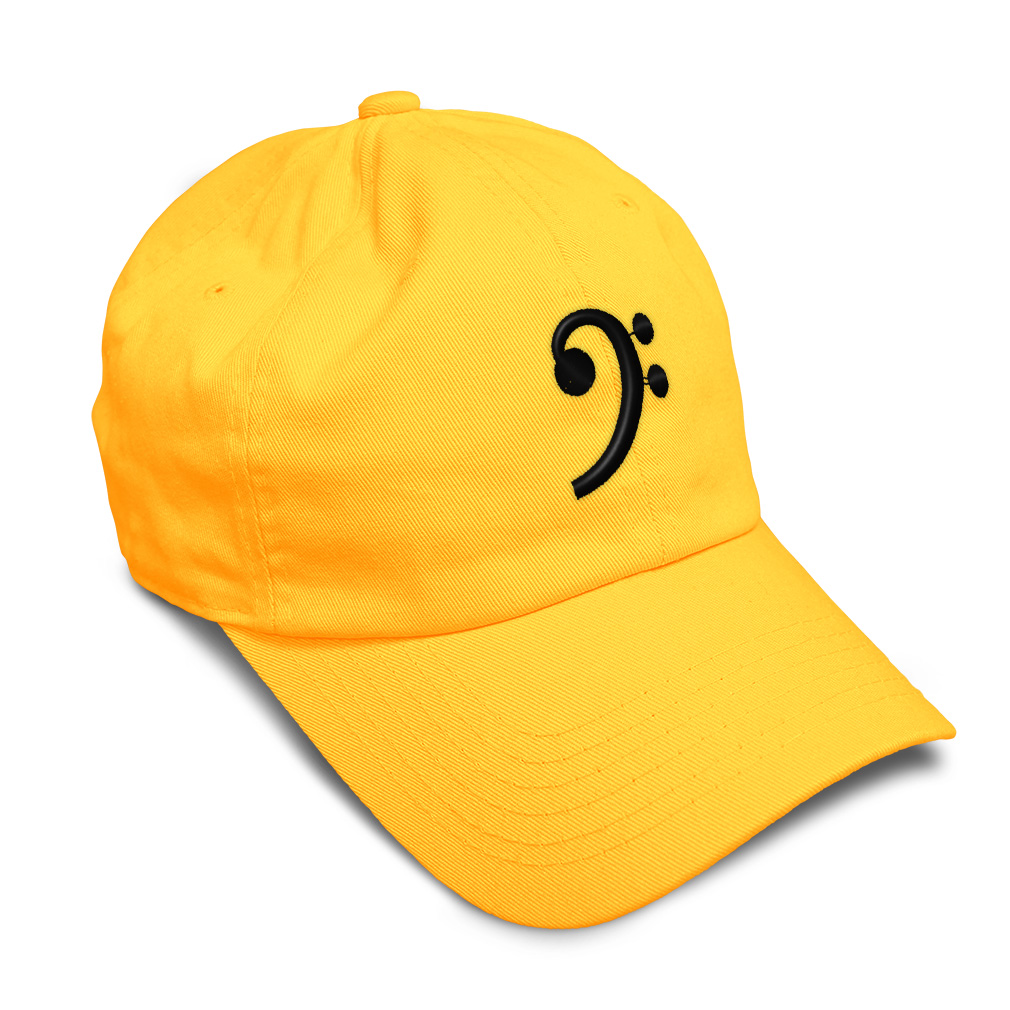 Soft Women Baseball Cap Black Bass Clef Black Embroidery Dad Hats for Men - Picture 22 of 55