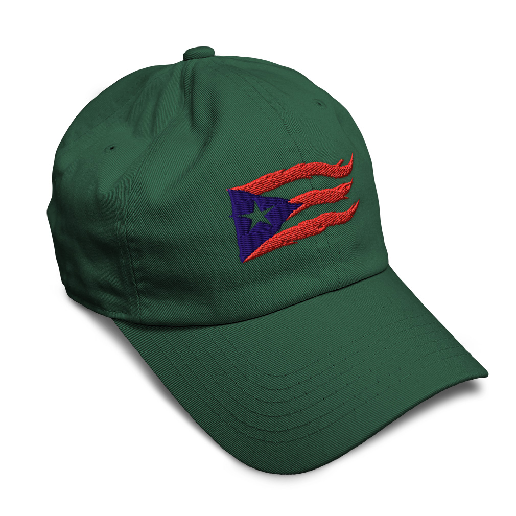 Soft Women Baseball Cap Puerto Rico Flame Flag Black Embroidery Dad Hats for Men - Picture 12 of 55
