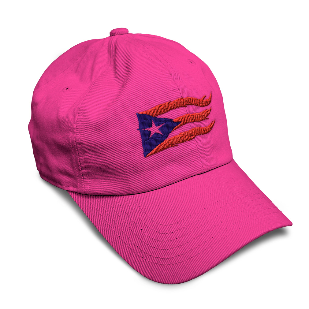 Soft Women Baseball Cap Puerto Rico Flame Flag Black Embroidery Dad Hats for Men - Picture 16 of 55