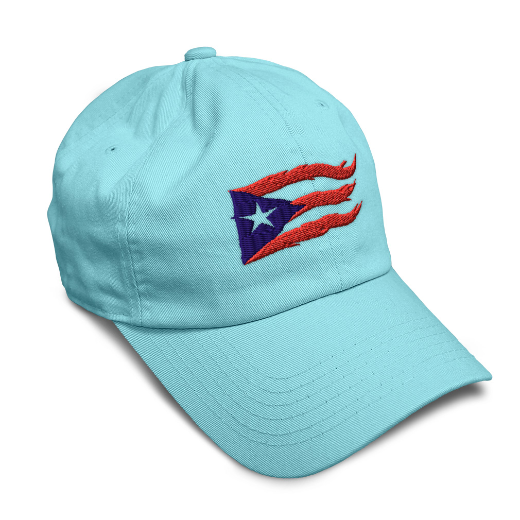 Soft Women Baseball Cap Puerto Rico Flame Flag Black Embroidery Dad Hats for Men - Picture 48 of 55