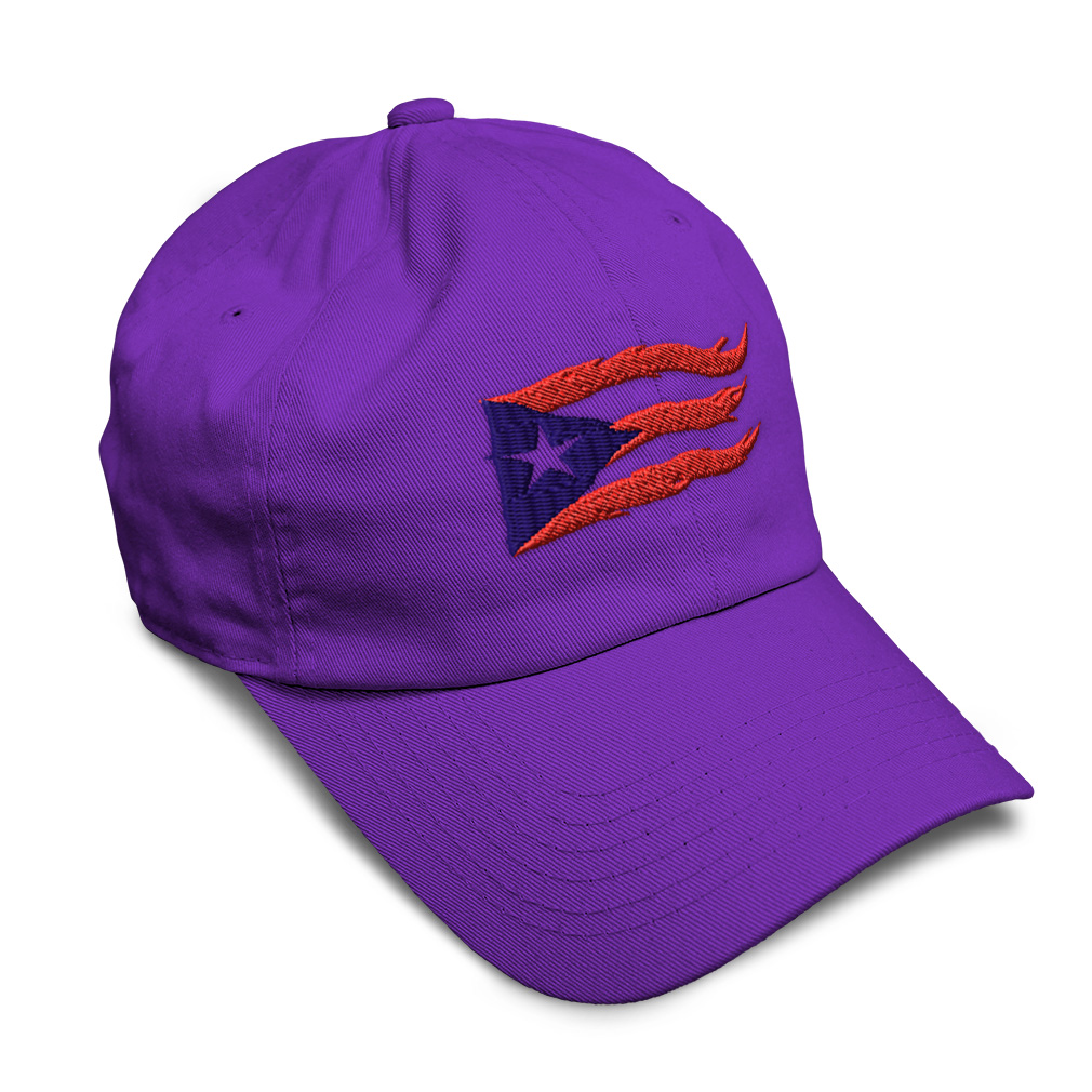 Soft Women Baseball Cap Puerto Rico Flame Flag Black Embroidery Dad Hats for Men - Picture 28 of 55