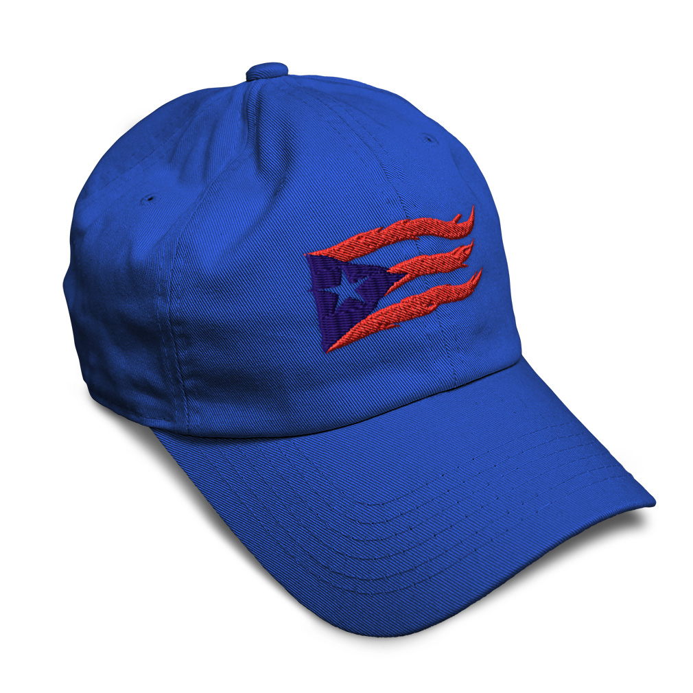 Soft Women Baseball Cap Puerto Rico Flame Flag Black Embroidery Dad Hats for Men - Picture 32 of 55