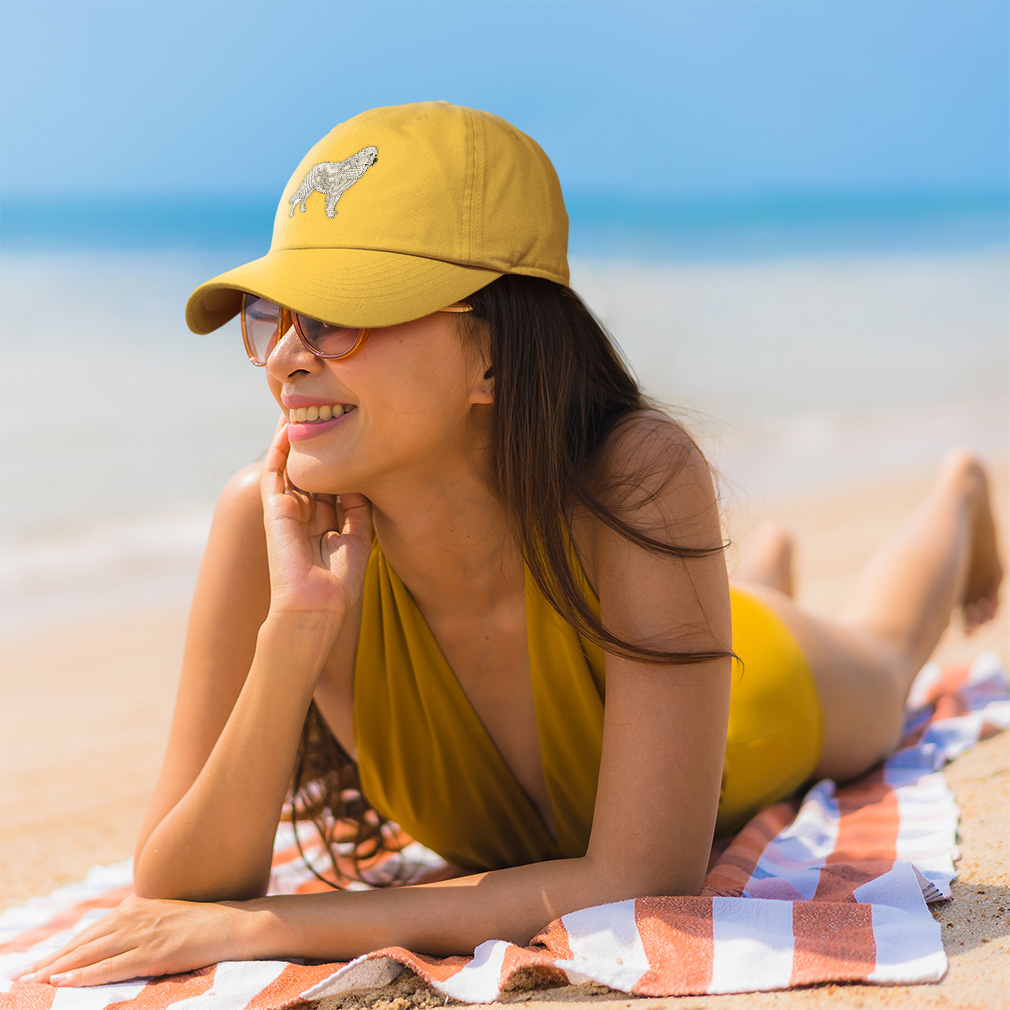 Twill Cotton Soft Women Baseball Cap Great Pyrenees Embroidery Dad Hats for Men