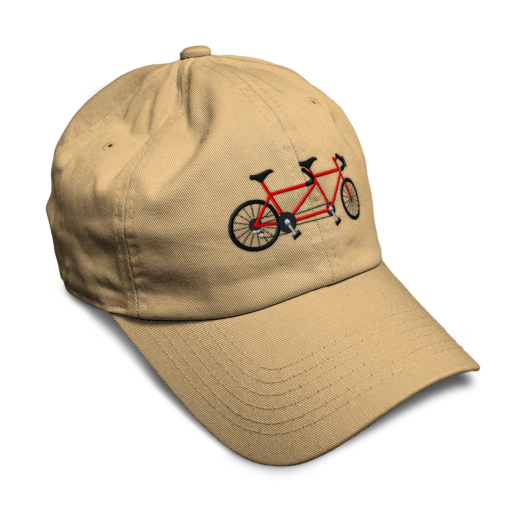 Soft Women Baseball Cap Tandem Bike Embroidery Dad Hats for 